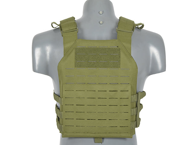 Laser-Cut “Buckle Up" Assault Plate Carrier mit AR15/AK Magazintasche — Oliv [8Fields] 4