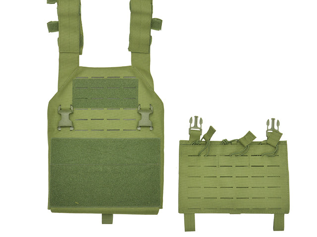 Laser-Cut “Buckle Up" Assault Plate Carrier mit AR15/AK Magazintasche — Coyote [8Fields] 8