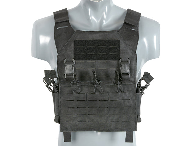 Laser-Cut "Buckle Up" Recon Plate Carrier mit Magazintasche Schwarz AK/RPK M4/M16