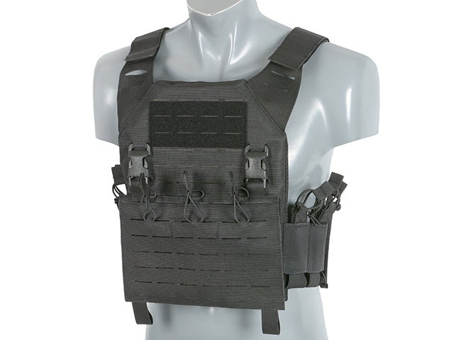 Laser-Cut "Buckle Up" Recon Plate Carrier mit Magazintasche Schwarz AK/RPK M4/M16
