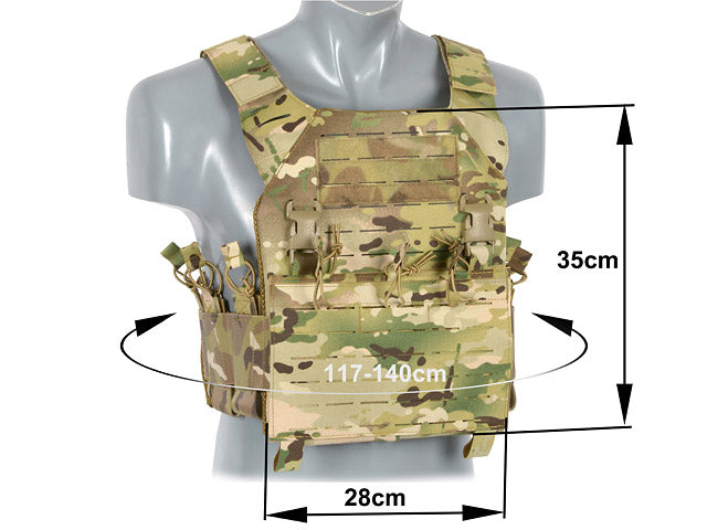 Laser-Cut “Buckle Up" Recon Plate Carrier mit AR15/AK Magazintasche — Multicamo [8Fields] 3