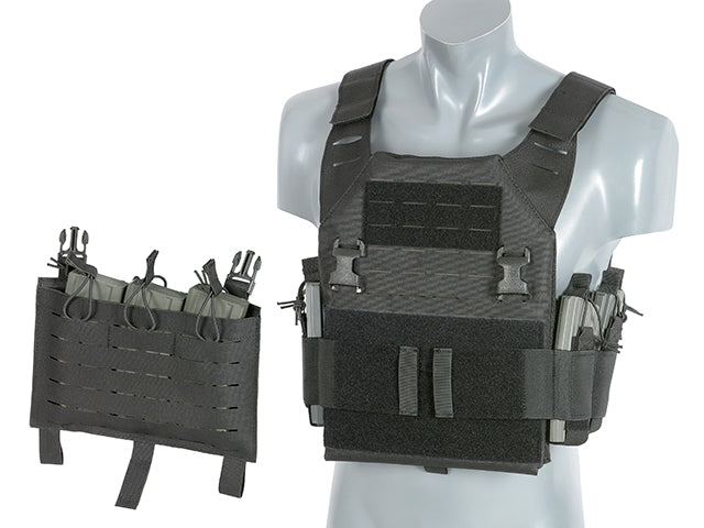 Laser-Cut “Buckle Up" Recon Plate Carrier mit AR15/AK Magazintasche — Oliv [8Fields] 6