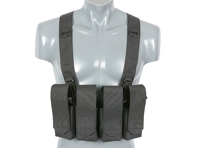 Chest Rig Laser-Cut with AR/AK Pouches - Black [8Fields] 1