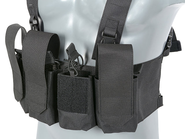 Chest Rig Laser-Cut with AR/AK Pouches - Black [8Fields] 6