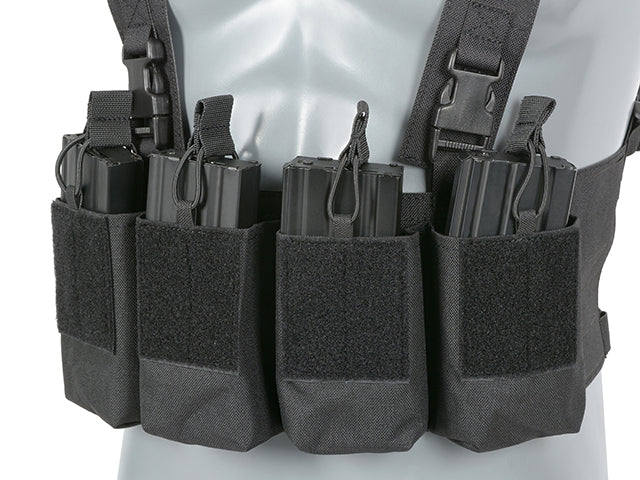 Chest Rig Laser-Cut with AR/AK Pouches - Black [8Fields] 8