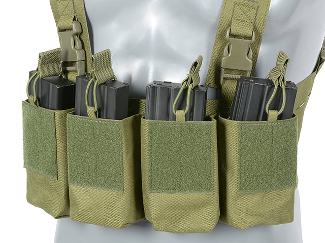 Chest Rig Laser-Cut with AR/AK Pouches - Olive [8Fields] 8