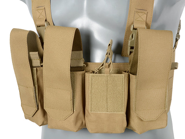 Chest Rig Laser-Cut with AR/AK Pouches - Coyote [8Fields] 6