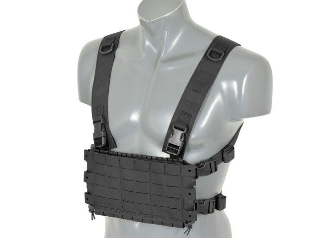 Chest Rig Kompakt - Buckle-up, MOLLE Laser-Cut - Schwarz [8FIELDS] 3