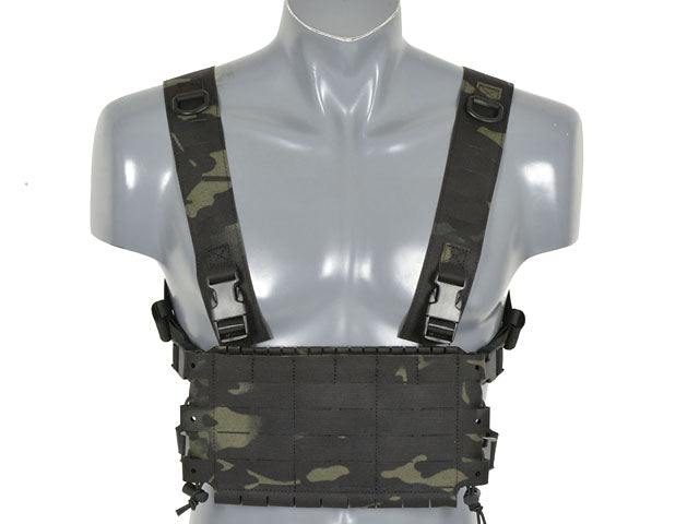 Chest Rig Kompakt - Buckle-up, MOLLE Laser-Cut - Multicamo Schwarz [8FIELDS] 1