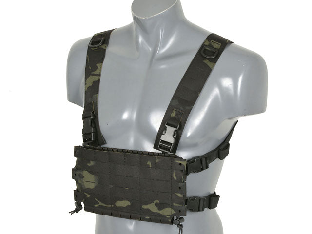 Chest Rig Kompakt - Buckle-up, MOLLE Laser-Cut - Multicamo Schwarz [8FIELDS] 3