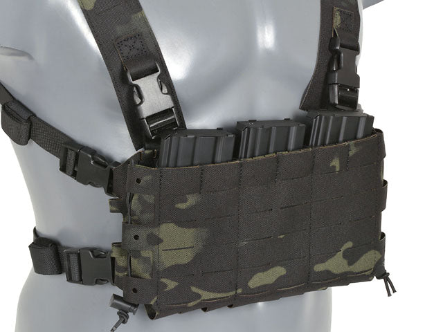 Chest Rig Kompakt - Buckle-up, MOLLE Laser-Cut - Multicamo Schwarz [8FIELDS] 6