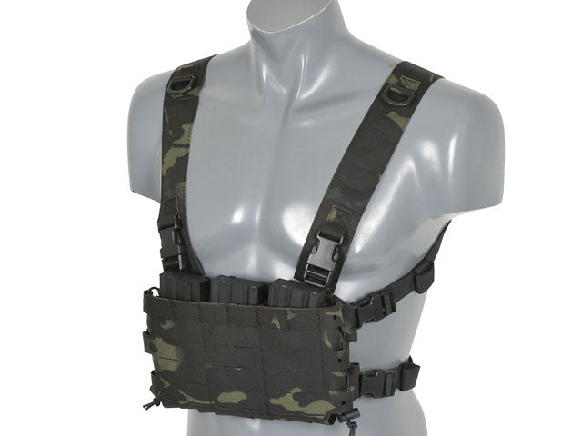 Chest Rig Kompakt - Buckle-up, MOLLE Laser-Cut - Multicamo Schwarz [8FIELDS] 7
