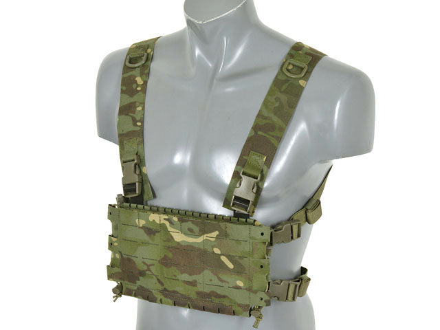 Chest Rig Kompakt - Buckle-up, MOLLE Laser-Cut - Multicamo Tropic [8FIELDS] 3