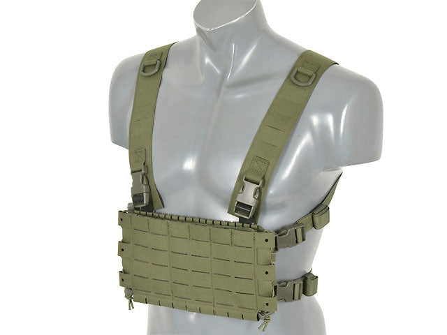 Chest Rig Kompakt - Buckle-up, MOLLE Laser-Cut - Oliv [8FIELDS] 3