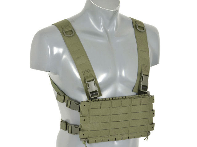 Chest Rig Kompakt - Buckle-up, MOLLE Laser-Cut - Oliv [8FIELDS] 4