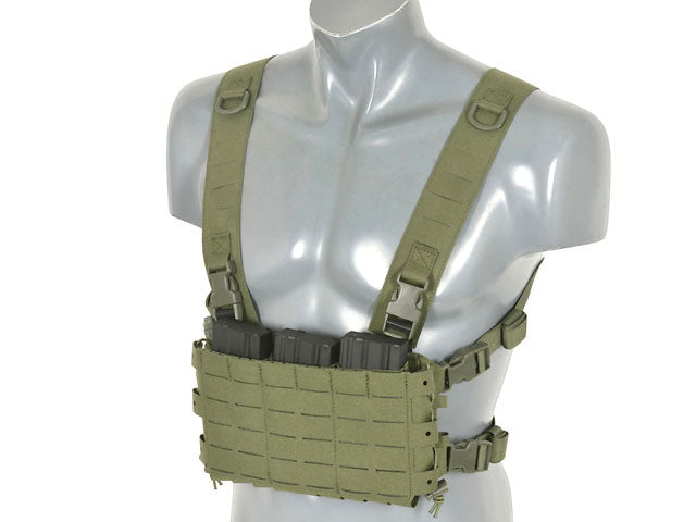 Chest Rig Kompakt - Buckle-up, MOLLE Laser-Cut - Oliv [8FIELDS] 7