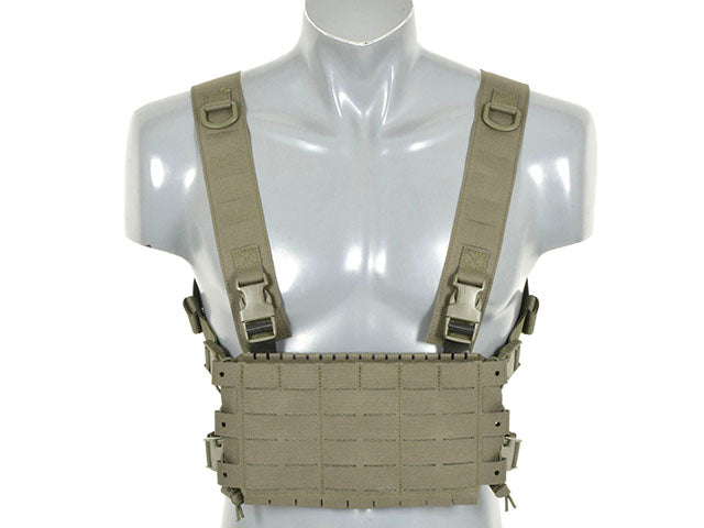 Chest Rig Kompakt Buckle-Up, MOLLE Laser-Cut Ranger Grün