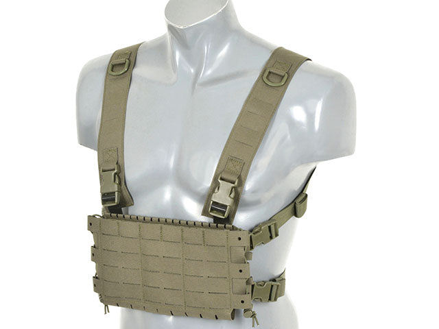 Chest Rig Kompakt - Buckle-up, MOLLE Laser-Cut - Ranger Grün [8FIELDS] 3