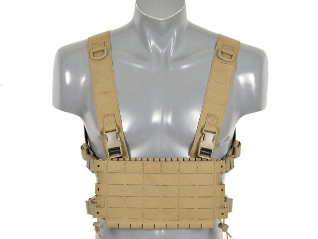 Chest Rig Kompakt - Buckle-up, MOLLE Laser-Cut - Tan [8FIELDS] 1