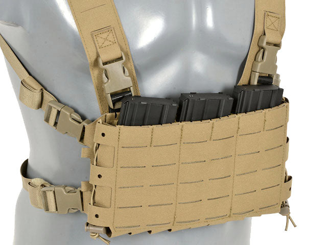 Chest Rig Kompakt - Buckle-up, MOLLE Laser-Cut - Tan [8FIELDS] 6