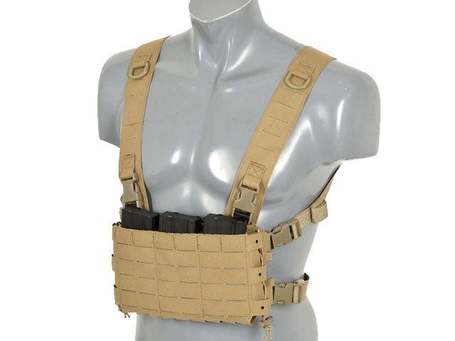 Chest Rig Kompakt - Buckle-up, MOLLE Laser-Cut - Tan [8FIELDS] 7