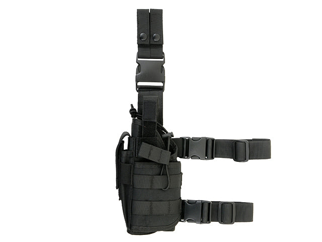 2-Wege-Tactical-Drop-Leg-Holster für Linkshänder - Schwarz