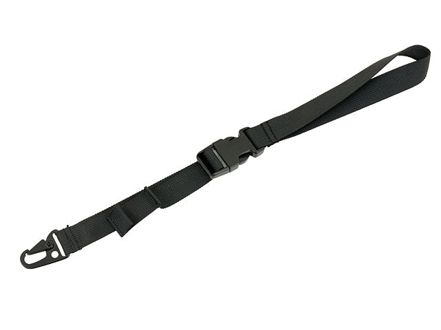 Simple 1-Punkt Tragegurt mit Hook - Schwarz 1