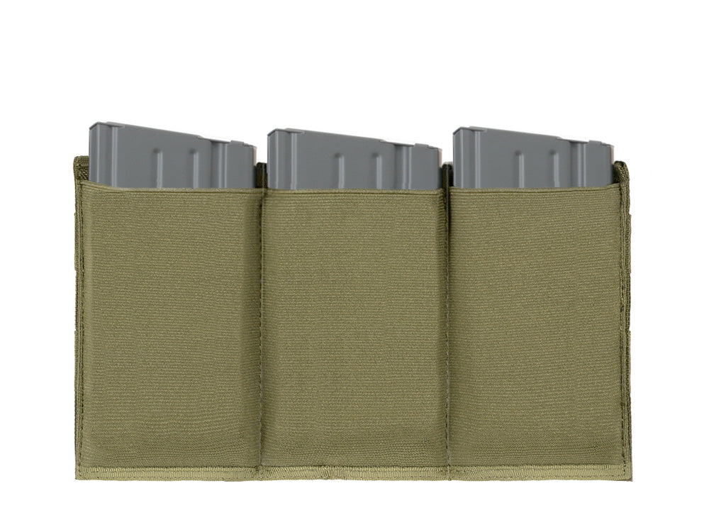 Elastische Dreifach SR25/M14/SCAR-H Magazintasche - Oliv 1