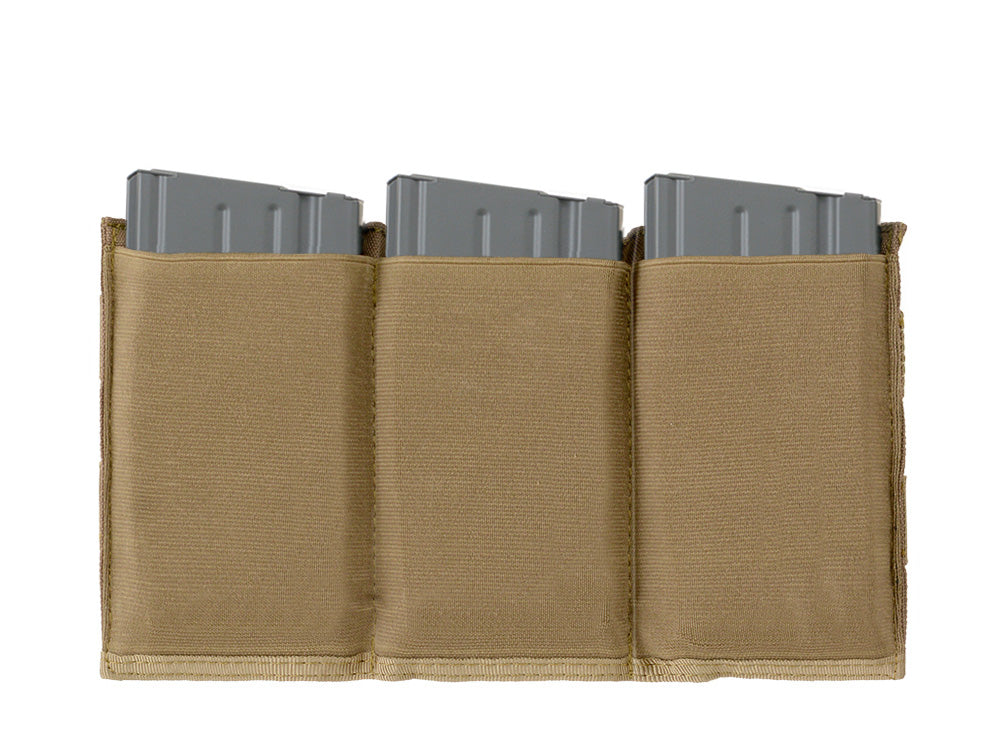 Elastische Dreifach SR25/M14/SCAR-H Magazintasche - Coyote 1