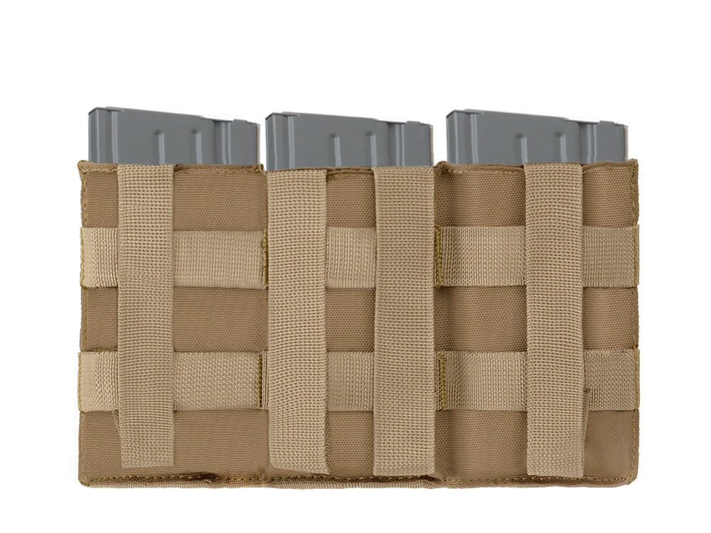 Elastische Dreifach SR25/M14/SCAR-H Magazintasche - Coyote 4