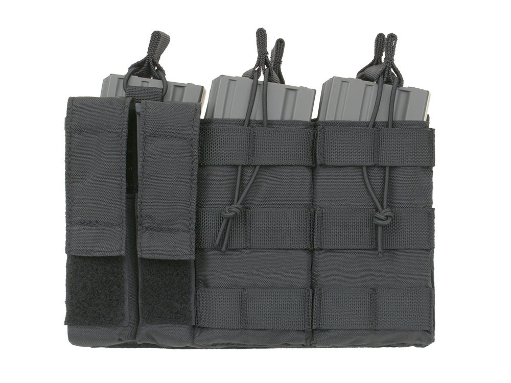 Dreifach 5.56 Mag/Pistole Taschen-Panel (5 plus 2) - Schwarz 1