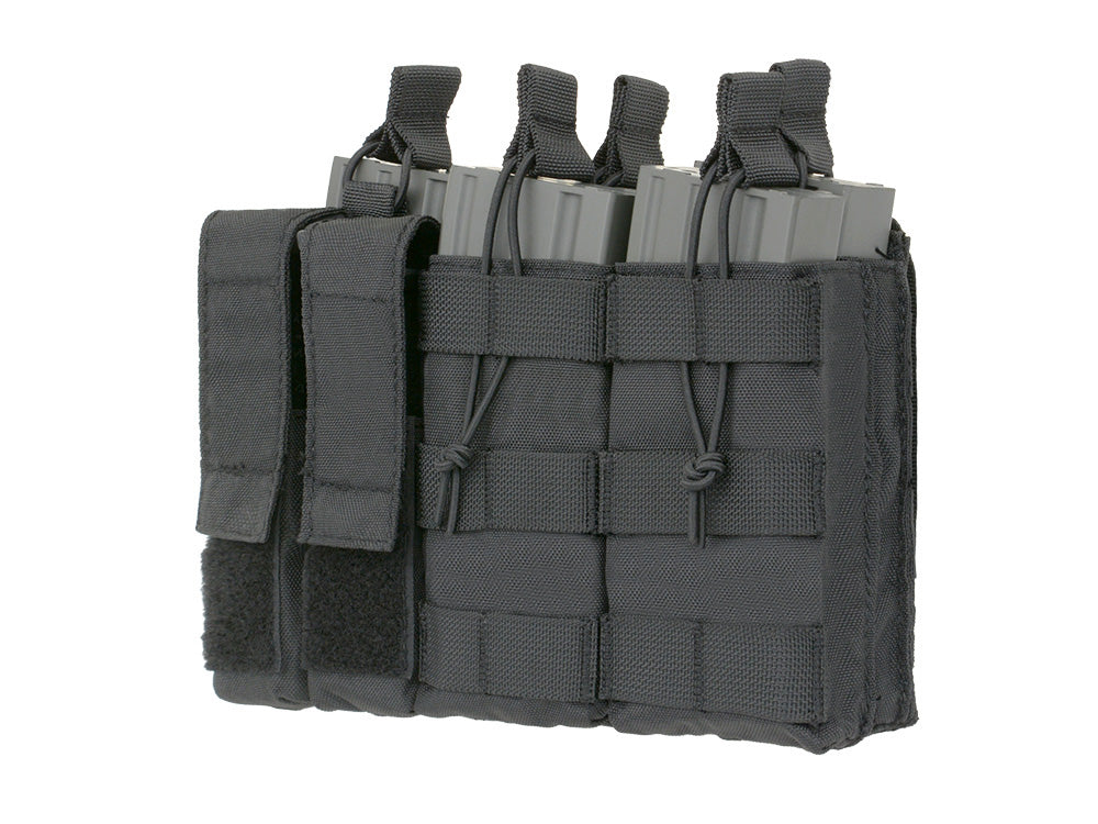 Dreifach 5.56 Mag/Pistole Taschen-Panel (5 plus 2) - Schwarz 3