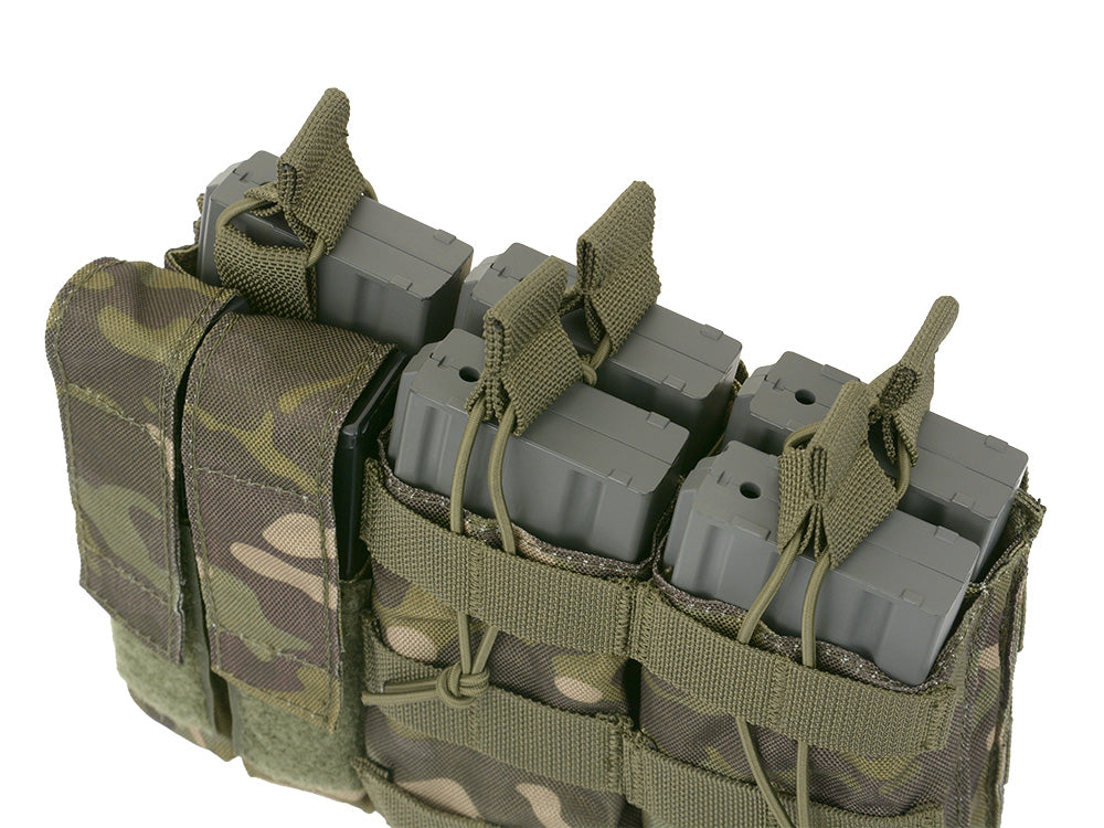 Dreifach 5.56 Mag/Pistole Taschen-Panel (5 plus 2) - Schwarz 4