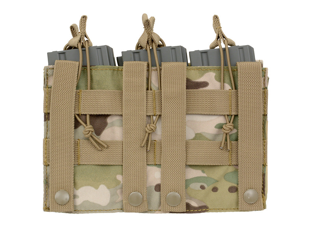 Dreifach 5.56 Mag/Pistole Taschen-Panel (5 plus 2) - Multicamo 4