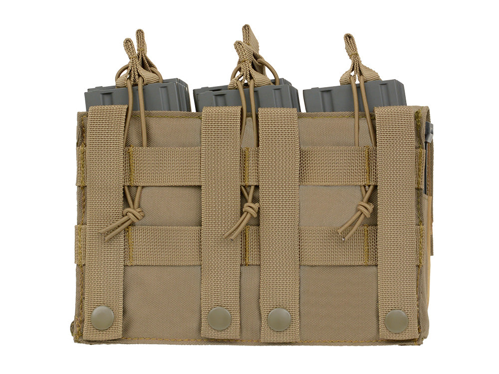 Dreifach 5.56 Mag/Pistol Tasche Panel (5 plus 2) - Coyote 4