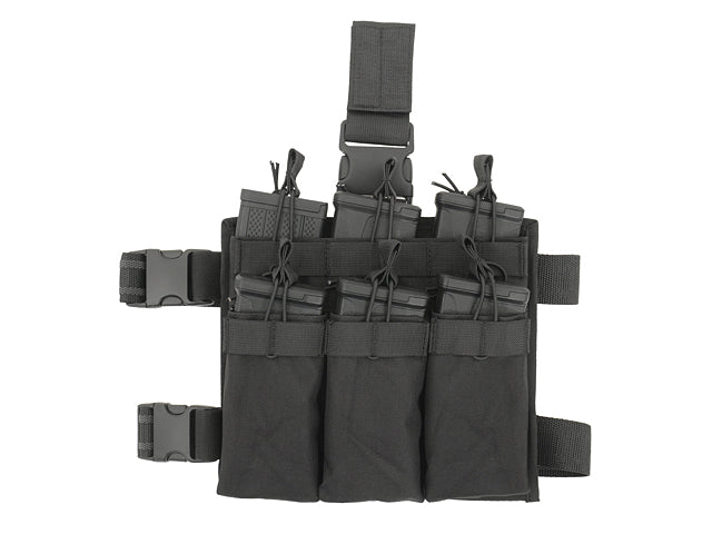 MOLLE-Tasche M4/AR-15 Six-Mag Stacker Drop Leg Panel - Schwarz [8FIELDS] 1