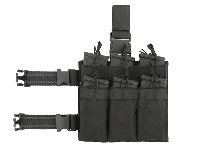MOLLE-Tasche M4/AR-15 Six-Mag Stacker Drop Leg Panel - Schwarz [8FIELDS] 3