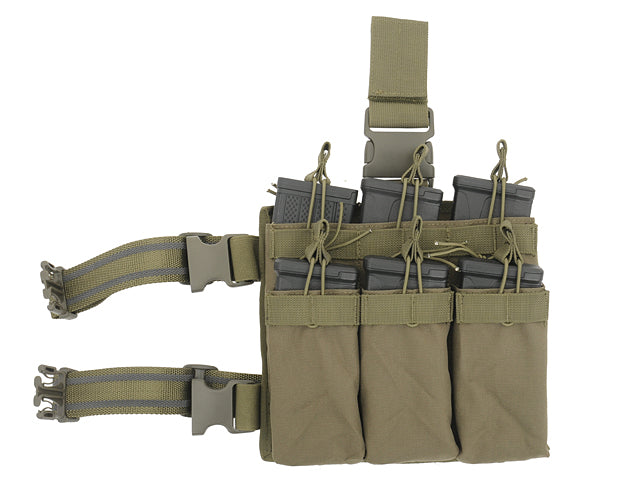 MOLLE-Tasche M4/AR-15 Six-Mag Stacker Drop Leg Panel - Oliv [8FIELDS] 3