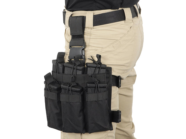 MOLLE-Tasche M4/AR-15 Six-Mag Stacker Drop Leg Panel - Oliv [8FIELDS] 5
