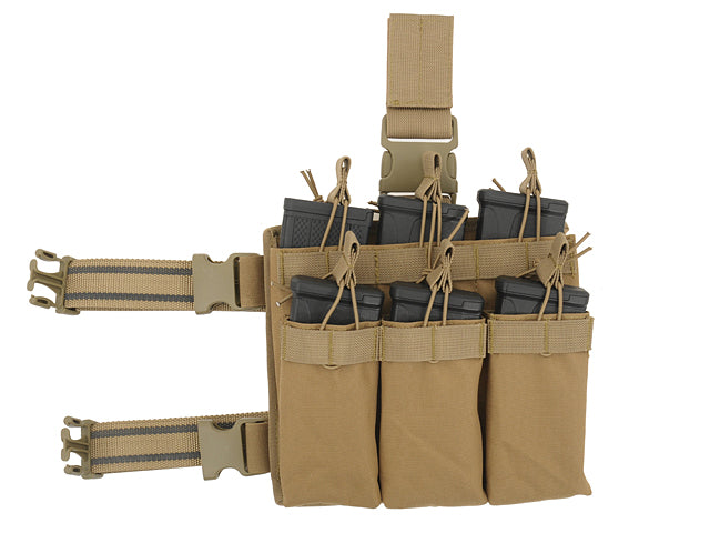 MOLLE-Tasche M4/AR-15 Six-Mag Stacker Drop Leg Panel - Coyote [8FIELDS] 3