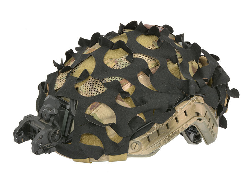 3D Laser-Cut Camouflage Cover für hoch-Cut Helm - Schwarz [8Fields] 2