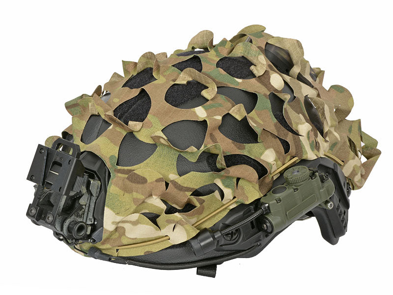 3D Laser-Cut Camouflage Cover for High-Cut Helmet - Multicamo [8Fields] 2