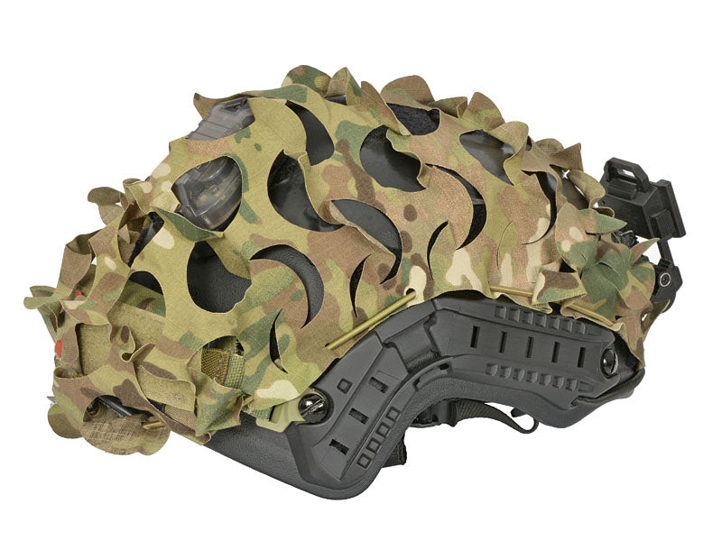 3D Laser-Cut Camouflage Cover for High-Cut Helmet - Multicamo [8Fields] 3