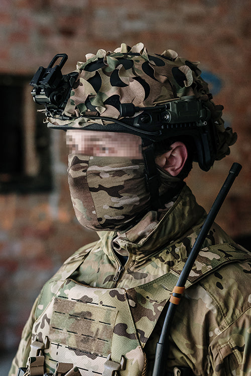 3D Laser-Cut Camouflage Cover for High-Cut Helmet - Multicamo [8Fields] 5