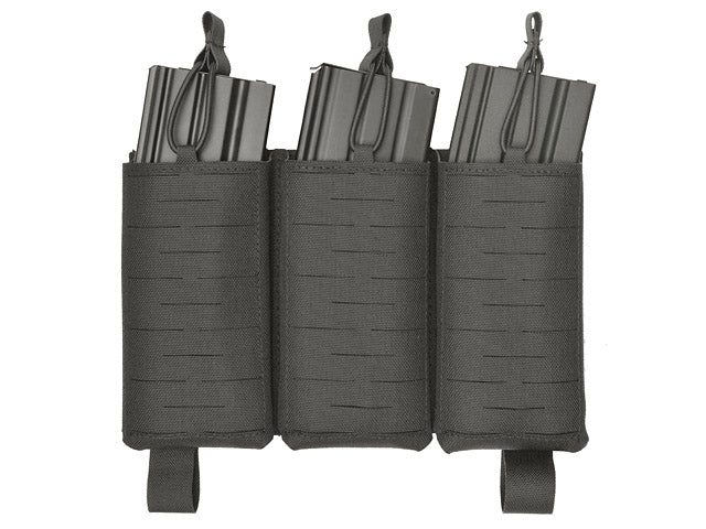 MOLLE-Tasche Panel Buckle Up Laser-Cut für 3 AR15/AK Magazine - Schwarz [8Fields] 1
