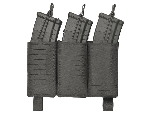 MOLLE-Tasche Panel Buckle Up Laser-Cut für 3 AR15/AK Magazine - Schwarz [8Fields] 2