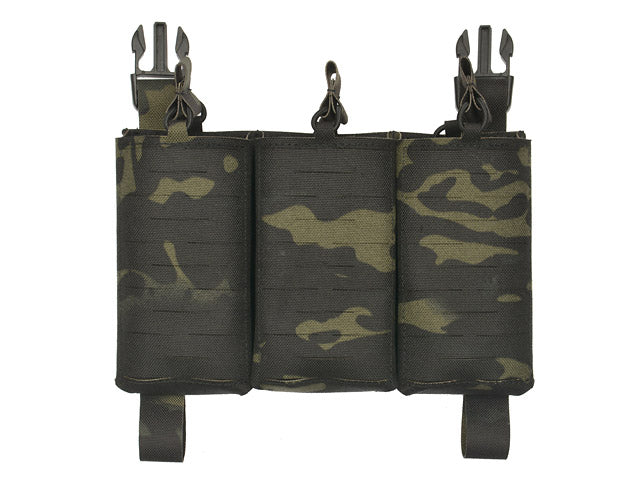 MOLLE-Tasche Panel Buckle Up Laser-Cut für 3 AR15/AK Magazine - MB [8Fields] 3