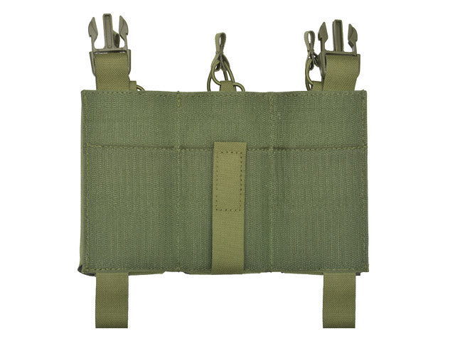 MOLLE-Tasche Panel Buckle Up Laser-Cut für 3 AR15/AK Magazine - Oliv [8Fields] 4