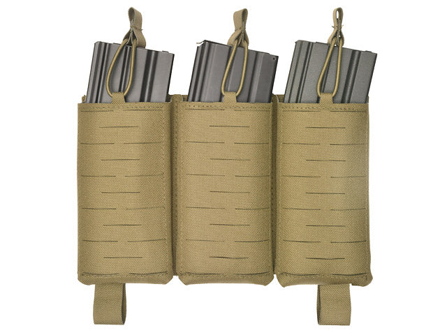 MOLLE-Tasche Panel Buckle Up Laser-Cut für 3 AR15/AK Magazine - Coyote [8Fields] 1