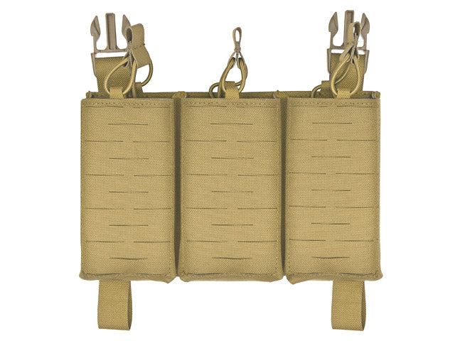 MOLLE-Tasche Panel Buckle Up Laser-Cut für 3 AR15/AK Magazine - Coyote [8Fields] 3